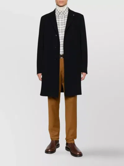 Tagliatore Single-breasted Coat In Black