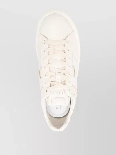 Hogan Sneakers Panelled Design Platform Sole Round Toe In Neutral