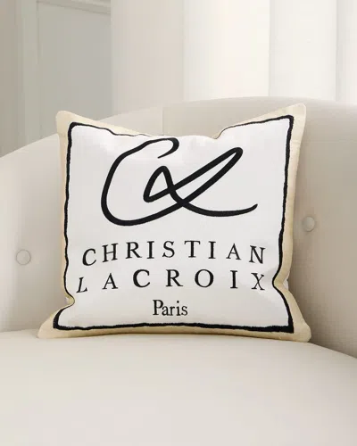 Christian Lacroix Guapa Embroidered Pillow, 16" Square In Sand