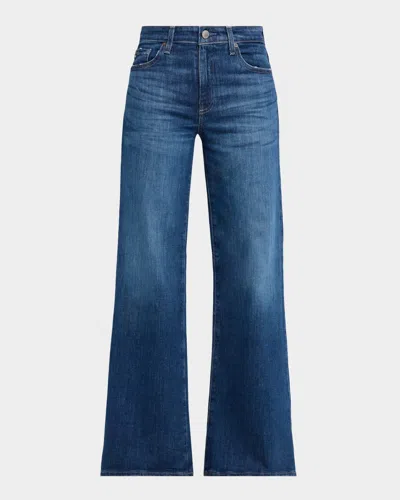 Ag Saige Mid-rise Wide-leg Jeans In Blue