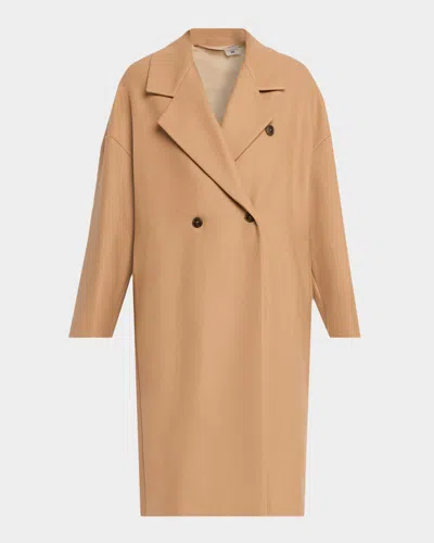 Herno Double-breasted Wool Coat In Neutral