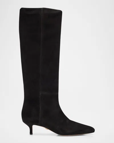 Veronica Beard Lisa 70 Knee High Boot In Black