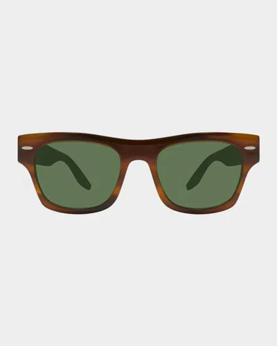 Barton Perreira Blackwell Square Acetate Sunglasses In Brown