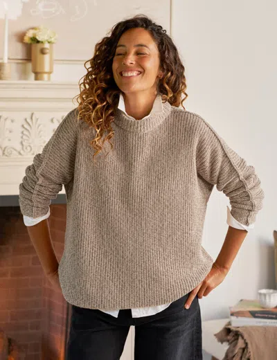 Frank & Eileen Montecito Sweater In Brown