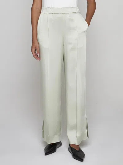 Jil Sander Acetate And Viscose Trousers In White