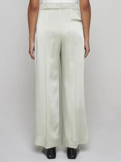 Jil Sander Acetate And Viscose Trousers In White