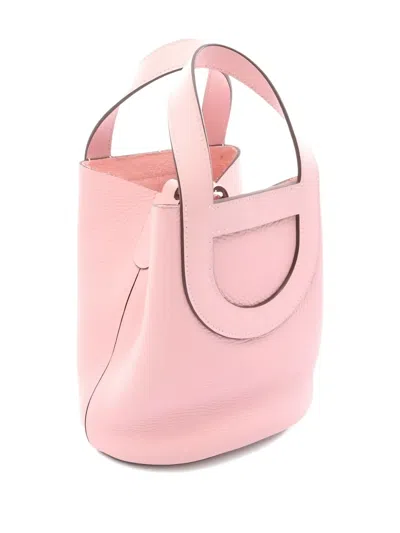 Pre-owned Hermes 2024 18 In The Loop Bucket Bag In Pink