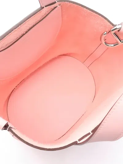Pre-owned Hermes 2024 18 In The Loop Bucket Bag In Pink