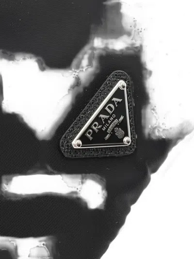 Pre-owned Prada Logo-detail Make-up Bag In Black