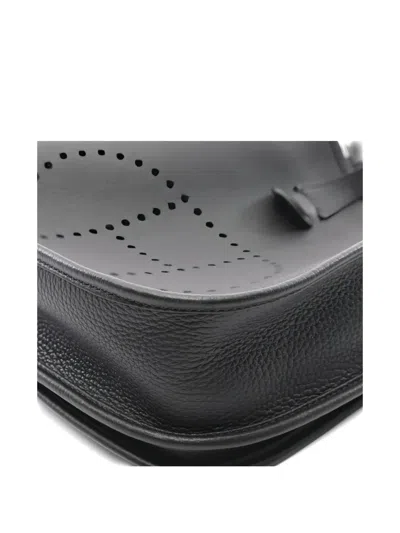 Pre-owned Hermes 2023 Pm Evelyne Shoulder Bag In Black