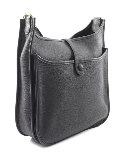 Pre-owned Hermes 2023 Pm Evelyne Shoulder Bag In Black
