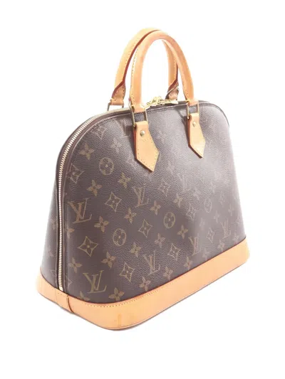 Pre-owned Louis Vuitton 2001 Pm Alma Monogram Tote Bag In Brown