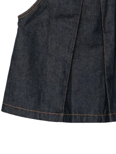 We11 Done Denim Top In Blue