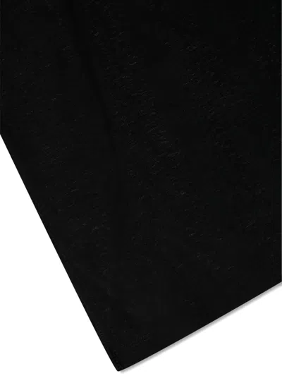 Tomboy Drawstring-hem Short-sleeve Top In Black