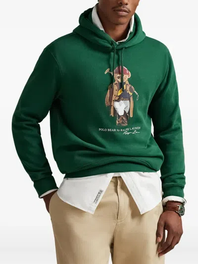 Polo Ralph Lauren Polo Bear Hoodie In Green