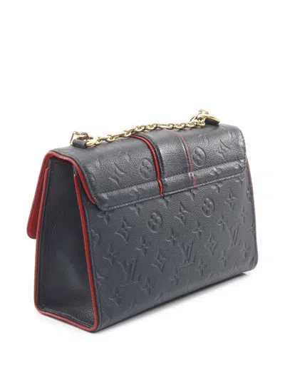 Pre-owned Louis Vuitton 2017 Monogram Empreinte Saint Sulpice Pm Shoulder Bag In Blue