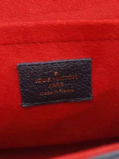 Pre-owned Louis Vuitton 2017 Monogram Empreinte Saint Sulpice Pm Shoulder Bag In Blue