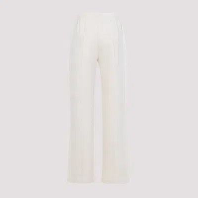 Moncler Straight Leg Sweat Trousers Side Pockets In White