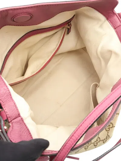 Pre-owned Gucci 2010s Bree Gg-canvas Tote Bag In Neutral