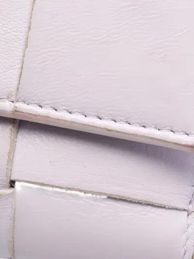 Pre-owned Bottega Veneta 2000s Cassette Intrecciato Flap Wallet In Purple