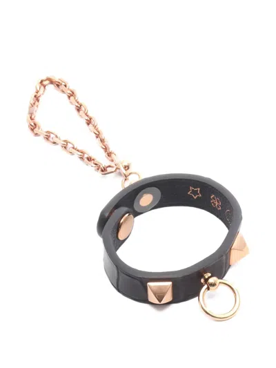 Pre-owned Hermes 2010s Rivale Crocodile-embossed Glove Clip In Black