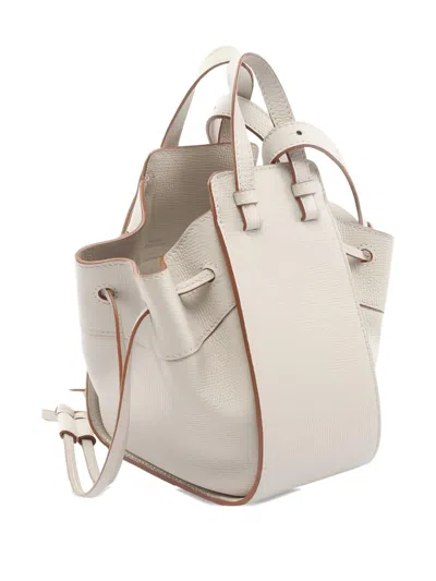 Pre-owned Loewe 2010s Mini Hammock Leather Tote Bag In Neutral