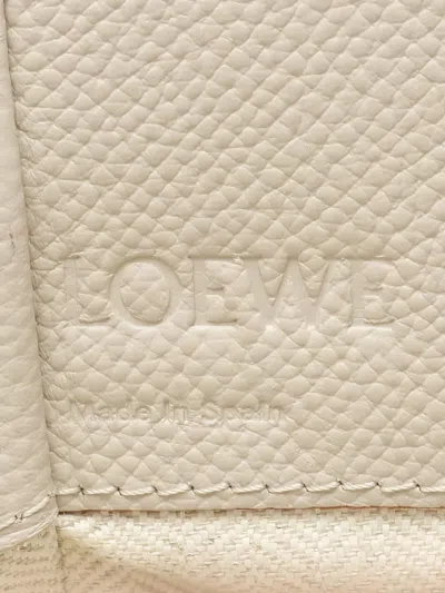 Pre-owned Loewe 2010s Mini Hammock Leather Tote Bag In Neutral