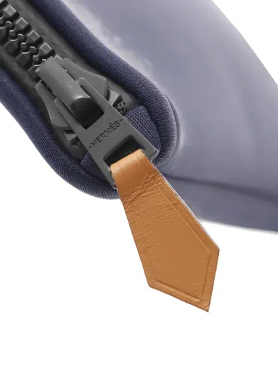 Pre-owned Hermes 2010s Gm Neovan Marine-blue Pouch