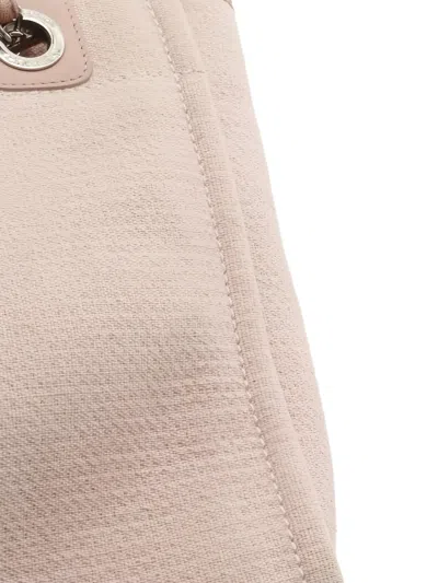 Pre-owned Chanel 2014-2015 Pm Deauville Chain-strap Logo-detail Tote Bag In Neutral