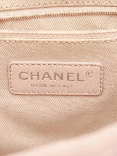 Pre-owned Chanel 2014-2015 Pm Deauville Chain-strap Logo-detail Tote Bag In Neutral