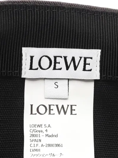 Pre-owned Loewe 2020s Camp Embroidered-logo Cap In Black