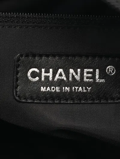 Pre-owned Chanel 2008-2009 Pm Paris Biarritz Tote Bag In Black