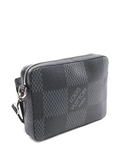 Pre-owned Louis Vuitton 2021 Trio Messenger Damier-graphite Shoulder Bag In Gray