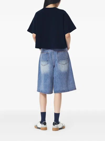 Tomboy High-waisted Denim Shorts In Blue