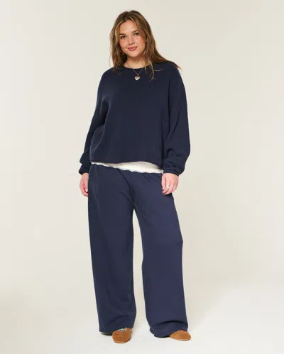 Hollister Easy Rollneck Crew Sweater In Blue