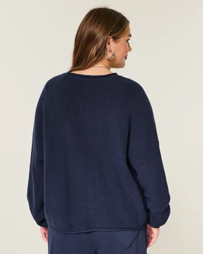 Hollister Easy Rollneck Crew Sweater In Blue