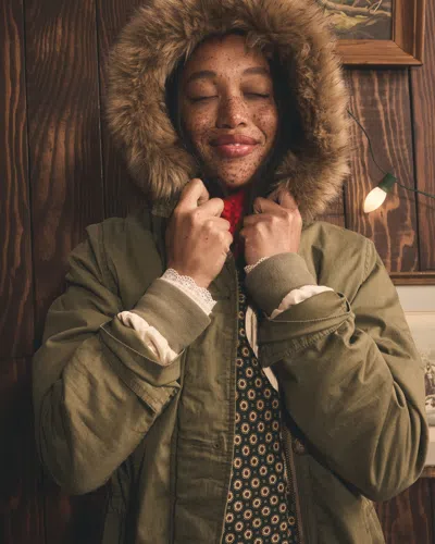 Abercrombie & Fitch Fleece-lined Parka In Green