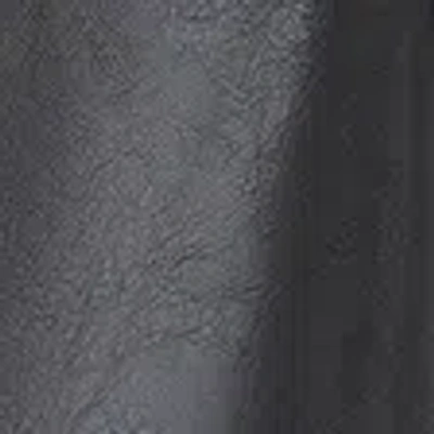 Abercrombie & Fitch Relaxed Mockneck Vegan Leather Bomber Jacket In Black