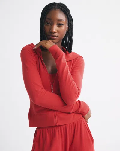 Abercrombie & Fitch Cozy Lounge Full-zip In Red