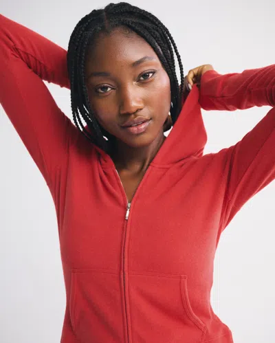 Abercrombie & Fitch Cozy Lounge Full-zip In Red