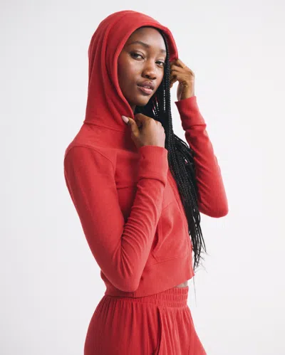 Abercrombie & Fitch Cozy Lounge Full-zip In Red