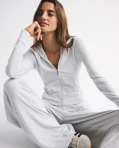 Abercrombie & Fitch Cozy Lounge Full-zip In Gray