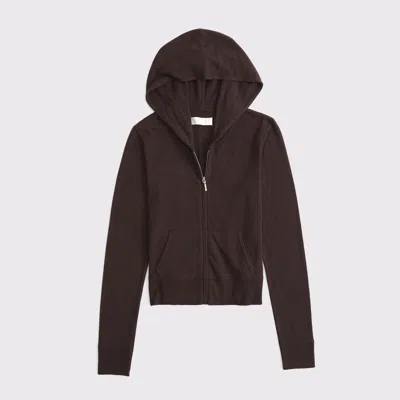 Abercrombie & Fitch Cozy Lounge Full-zip In Brown