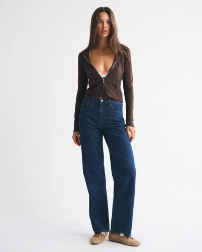 Abercrombie & Fitch Cozy Lounge Full-zip In Brown