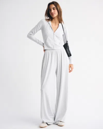 Abercrombie & Fitch Cozy Lounge Full-zip In Gray