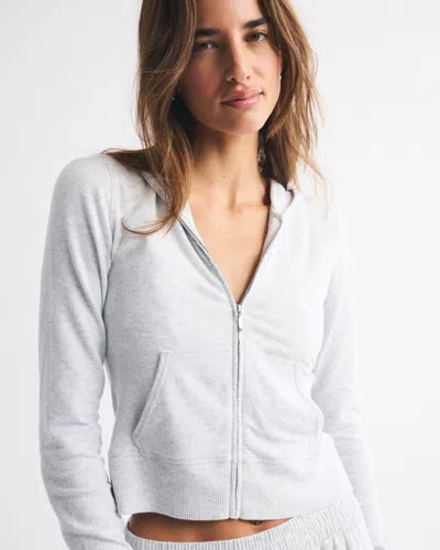 Abercrombie & Fitch Cozy Lounge Full-zip In Gray