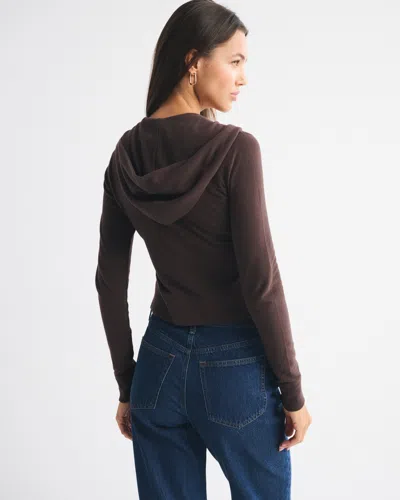 Abercrombie & Fitch Cozy Lounge Full-zip In Brown