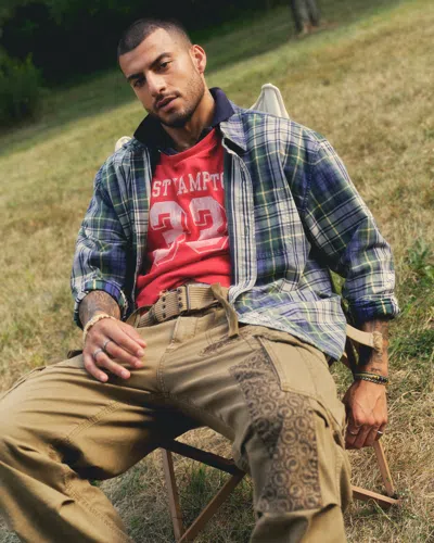 Abercrombie & Fitch Plaid Button-up Shirt In Blue