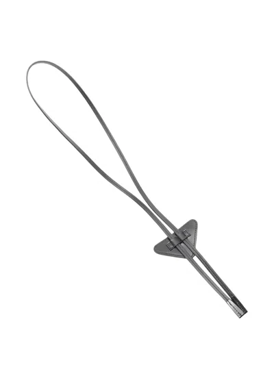 Pre-owned Prada 2020s Bolo Leather Tie In Black