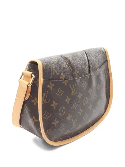 Pre-owned Louis Vuitton 2011 Pm Menilmontant Shoulder Bag In Brown